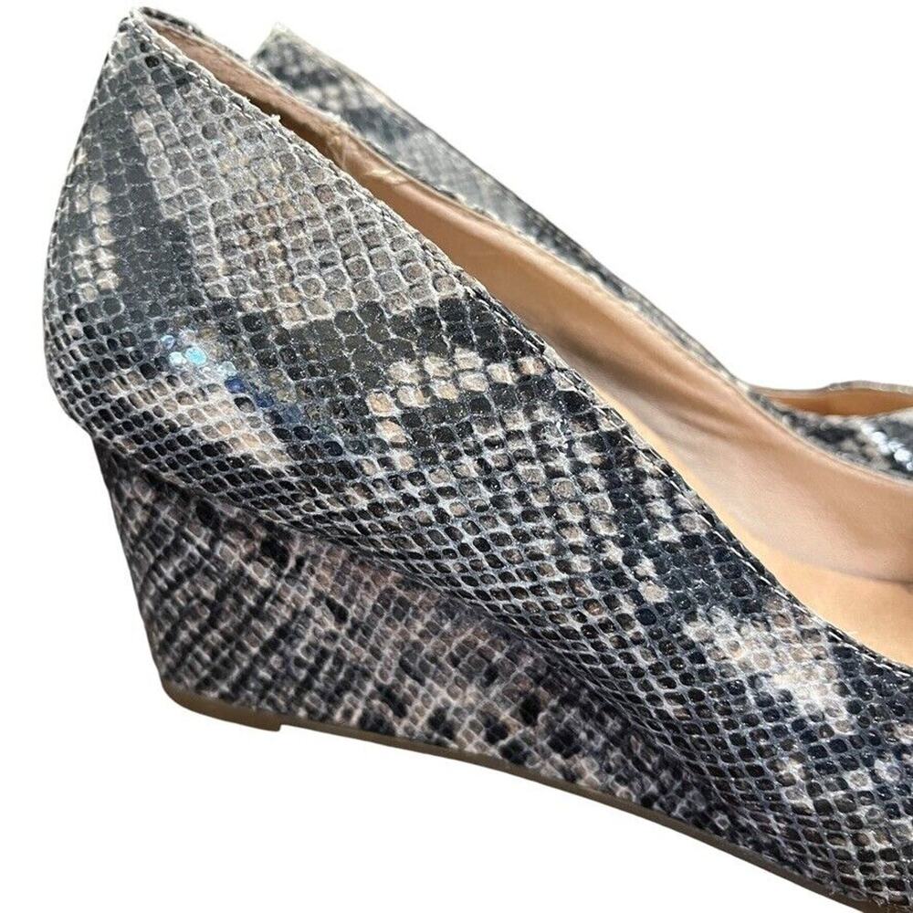 Vionic Gray Snakeskin Wedge Heels - Picture 11 of 16
